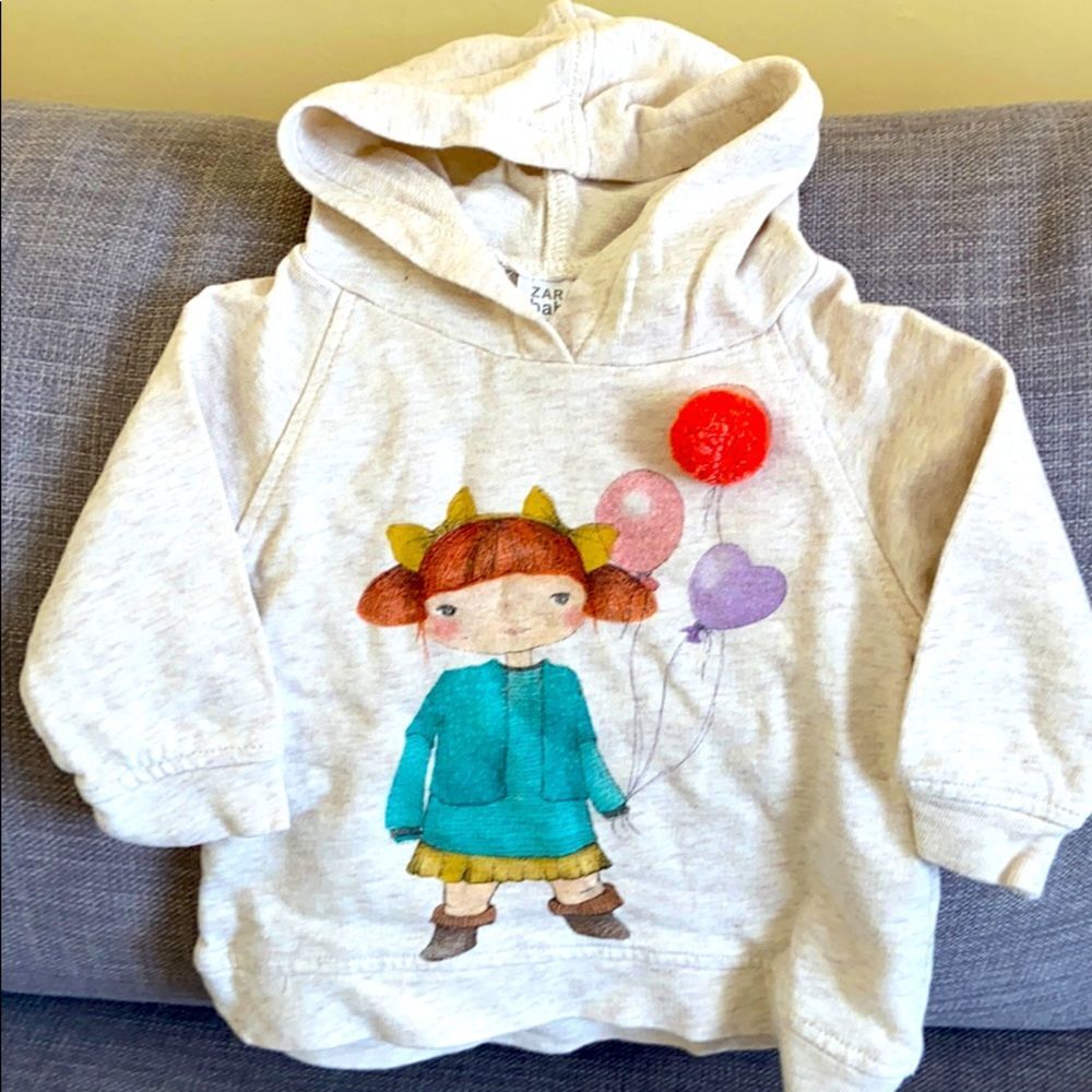 Zara Baby hoodie 3-6 months, sweet balloon girl